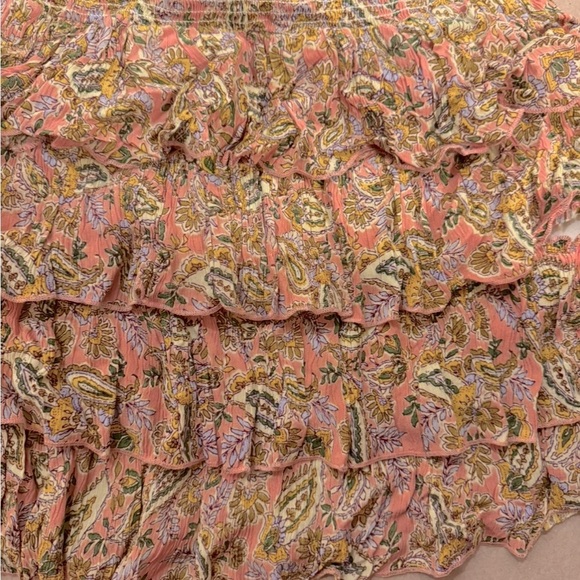Patrons of Peace Women's Floral Ruffle Mini Dress Pink multi  Size L - Picture 8 of 14
